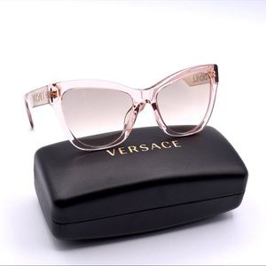 NWB💕VERSACE💕CLEAR BABY PINK SUNGLASSES / EYEGLASS FRAMES